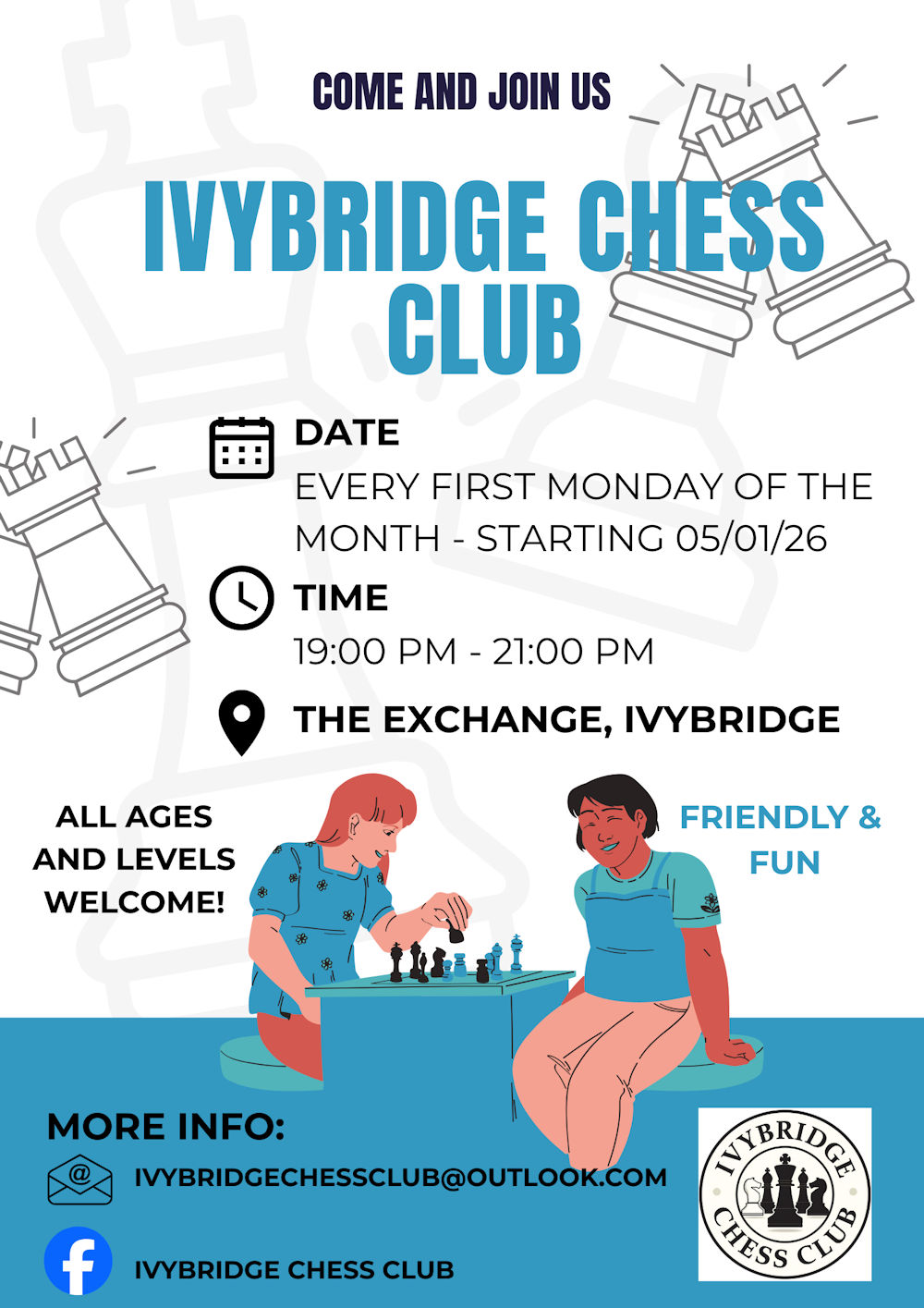 Flyer for Ivybridge Chess Club